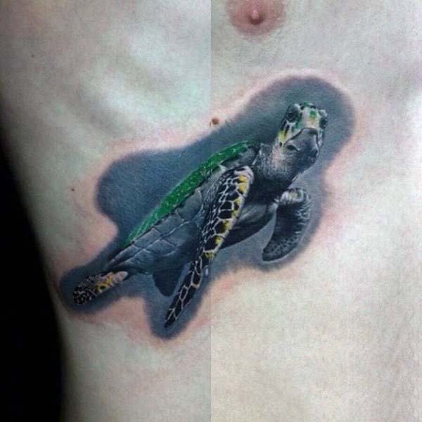 tatuaje tortuga para hombre 59