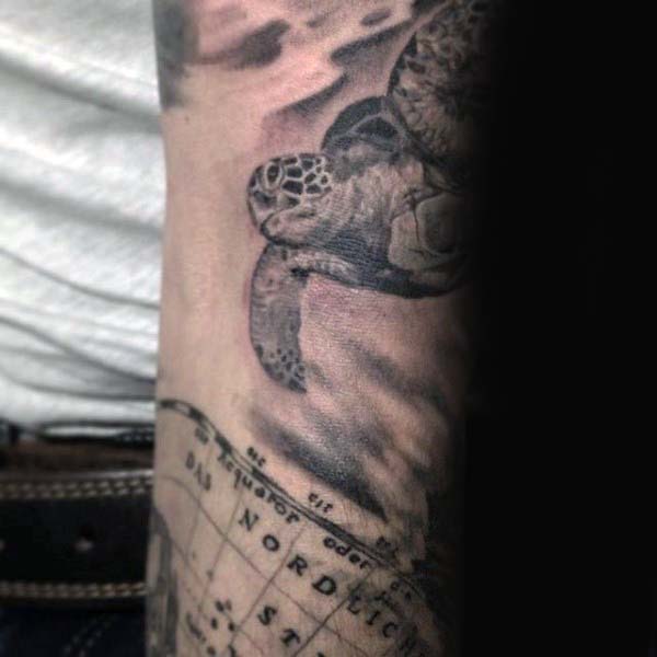 tatuaje tortuga para hombre 60
