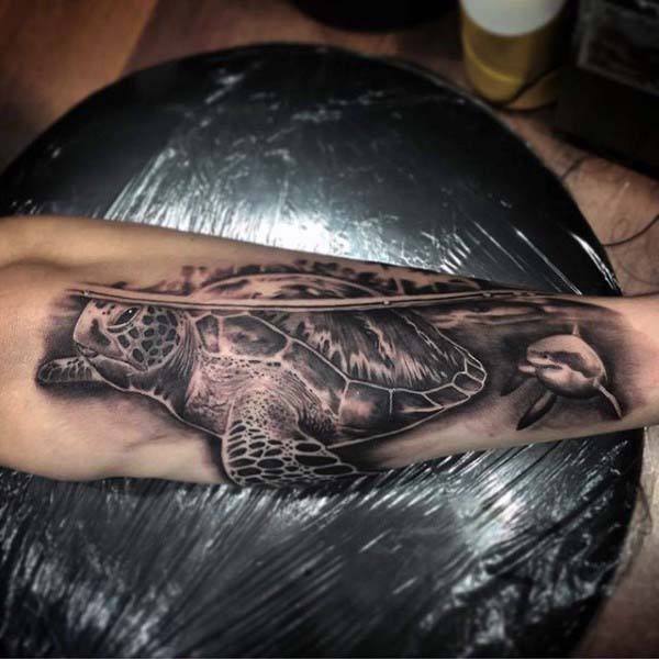 tatuaje tortuga para hombre 62