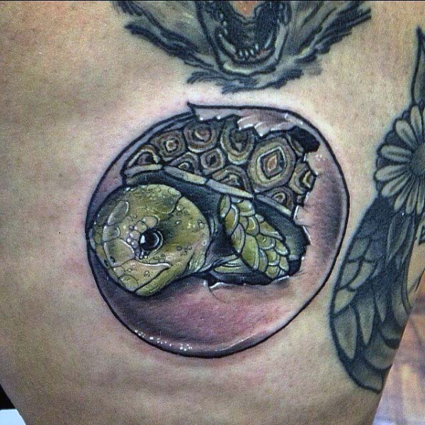 tatuaje tortuga para hombre 69