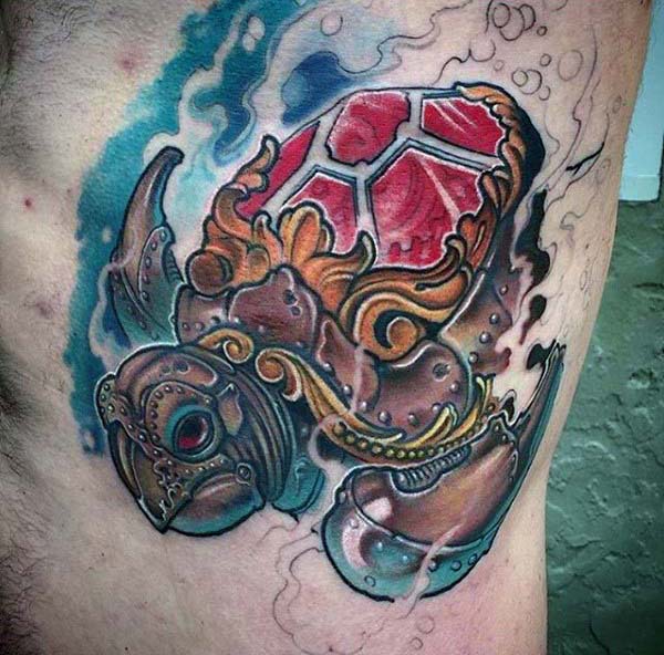 tatuaje tortuga para hombre 71