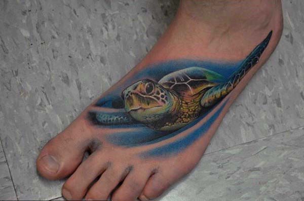 tatuaje tortuga para hombre 74