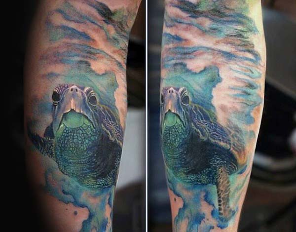 tatuaje tortuga para hombre 90
