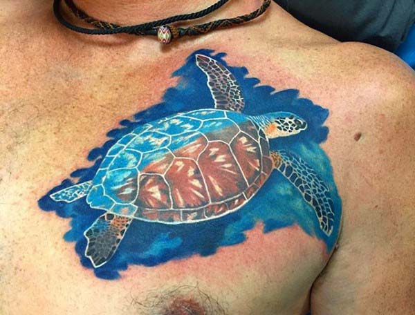 tatuaje tortuga para hombre 95