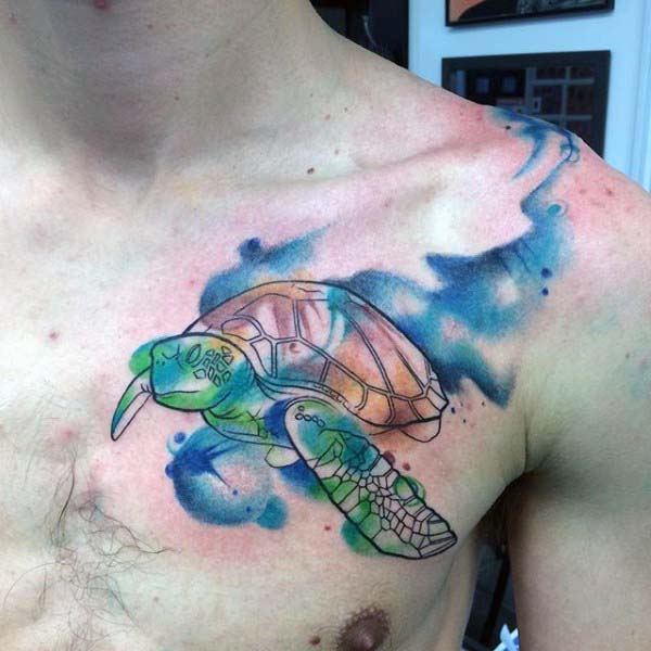 tatuaje tortuga para hombre 96