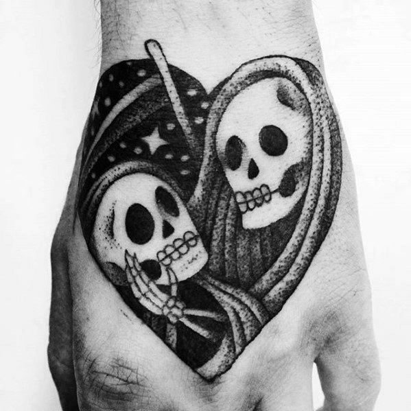 tatuaje tradicional muerte para hombre 10