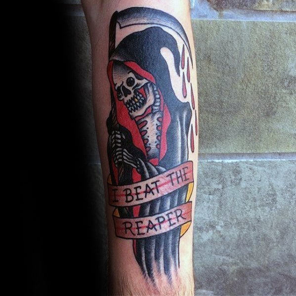 tatuaje tradicional muerte para hombre 42