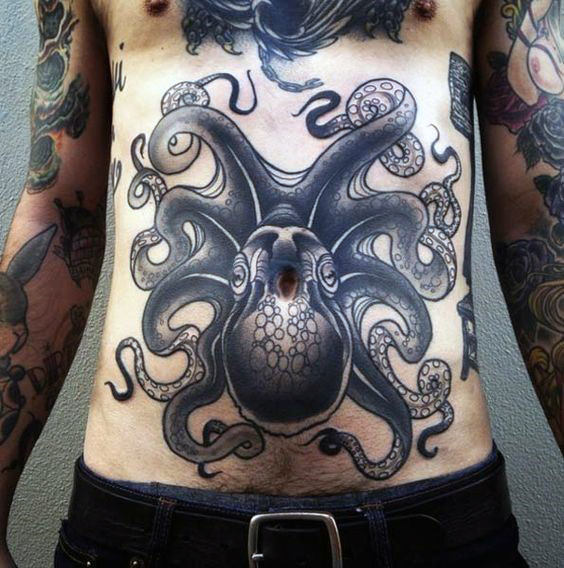 tatuaje tradicional pulpo para hombre 32
