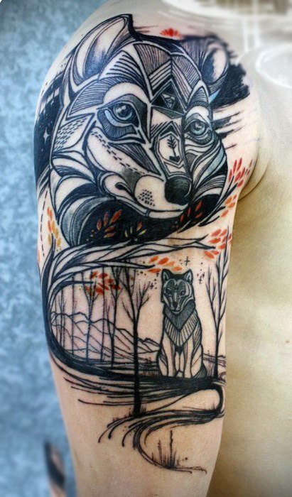 tatuaje zorro para hombre 13