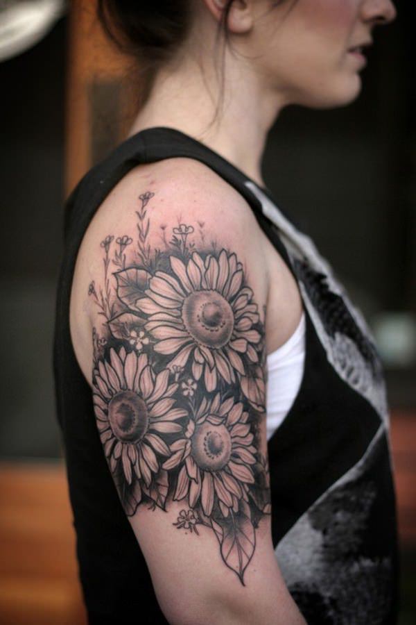 tatuaje girasol 233