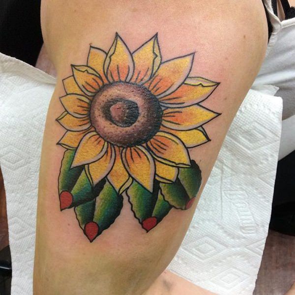 tatuaje girasol 519