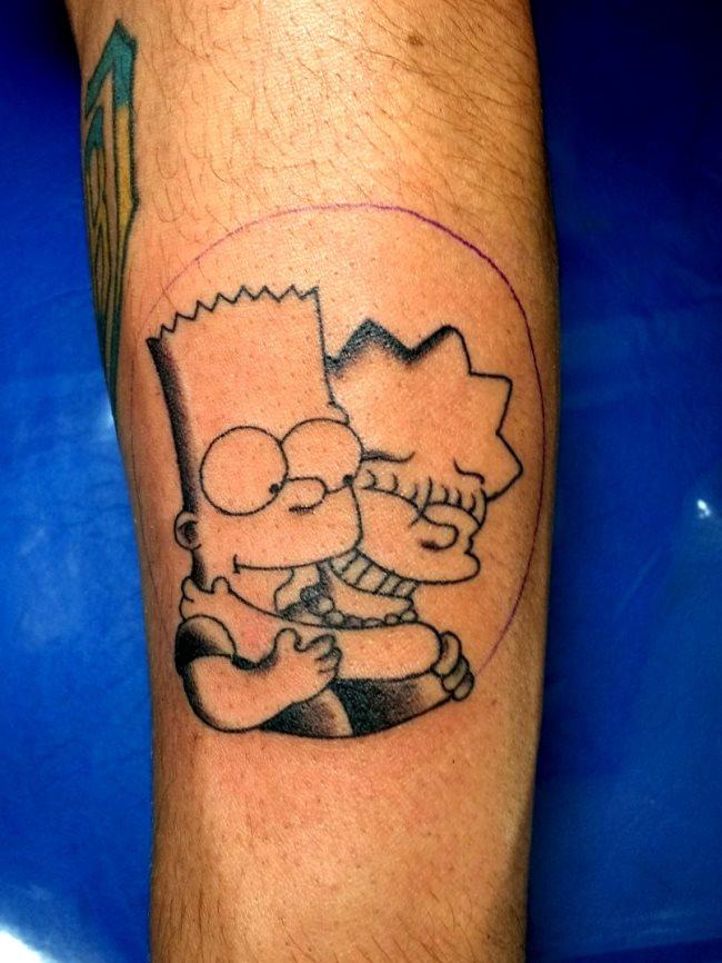 tatuaje bart simpsons 22