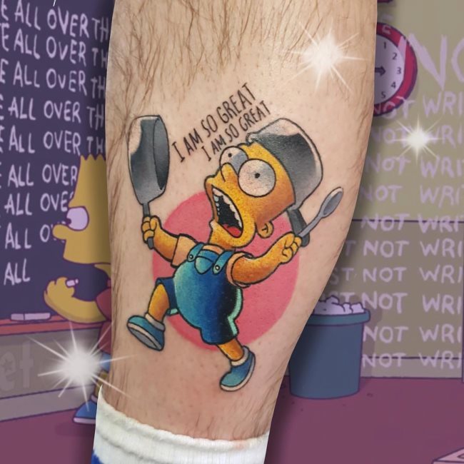 tatuaje bart simpsons 42