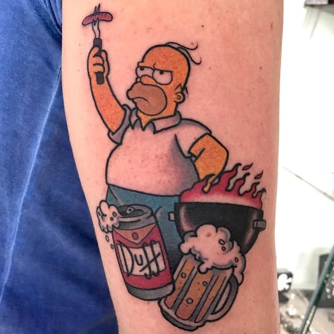 tatuaje bart simpsons 52