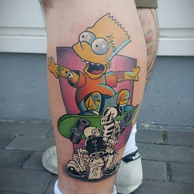 tatuaje bart simpsons 76