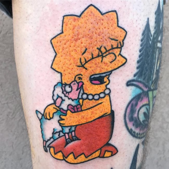 tatuaje bart simpsons 80