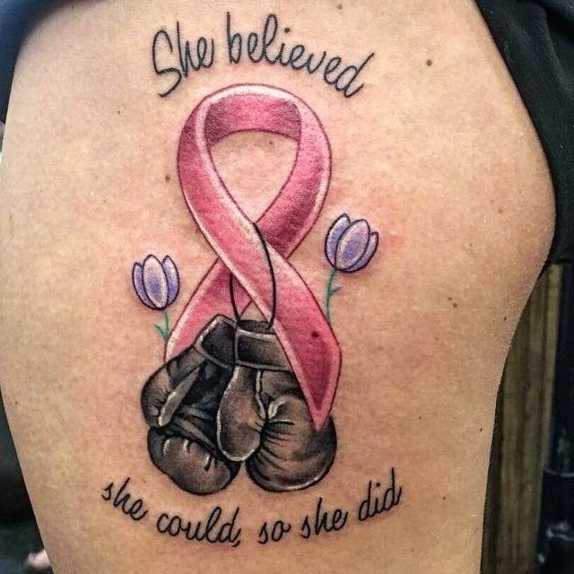 tatuaje lazo cancer 176