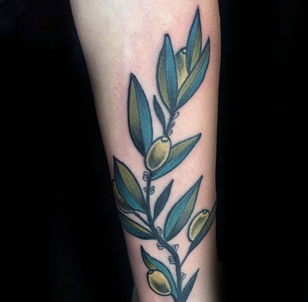 tatuaje rama olivo 104