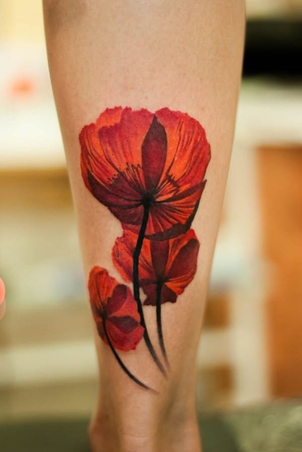 Tatuajes de amapolas (para MUJER) – 60 diseños y simbolismos