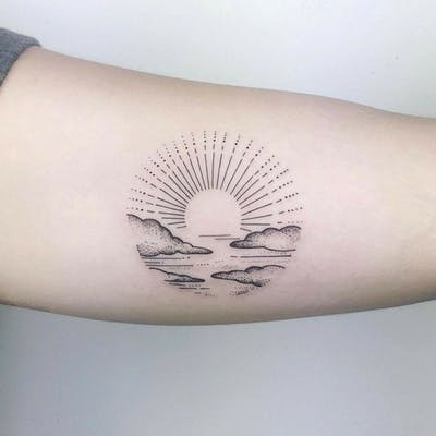 tatuaje atardecer puesta sol 16