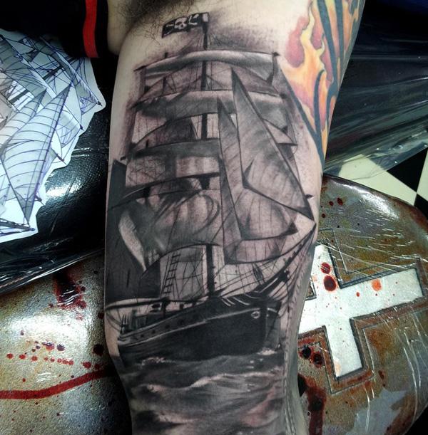 tatuaje barco navio 03