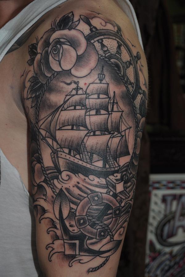 tatuaje barco navio 06