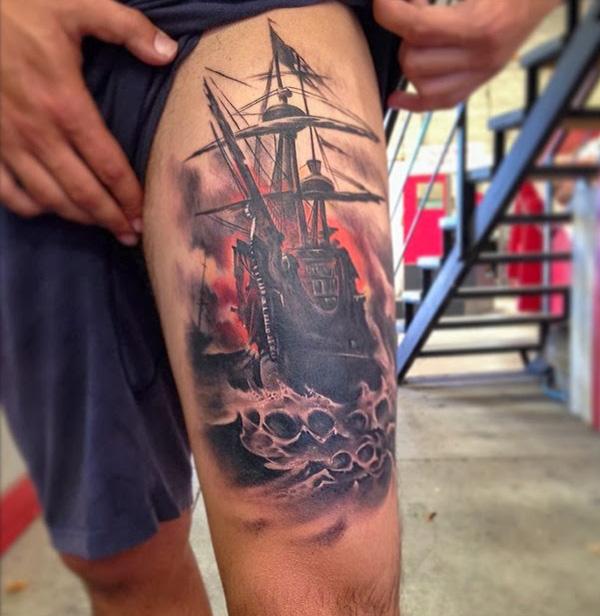 tatuaje barco navio 08
