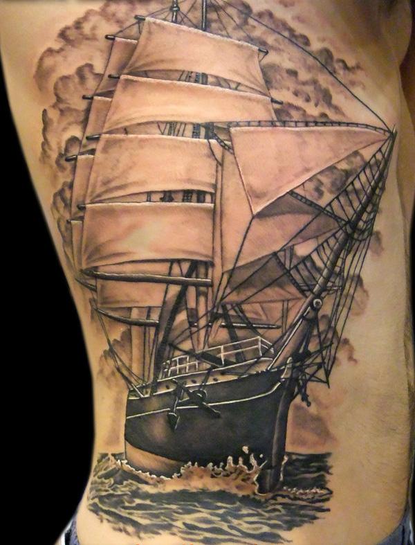 tatuaje barco navio 12