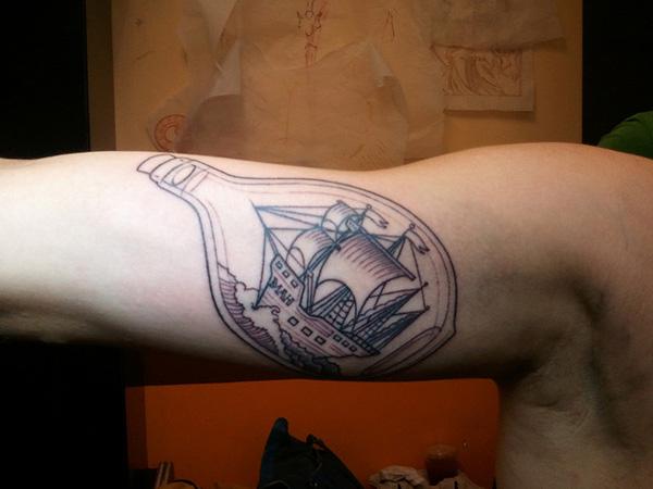 tatuaje barco navio 15
