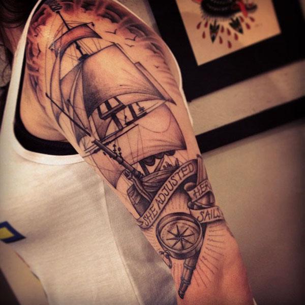 tatuaje barco navio 17