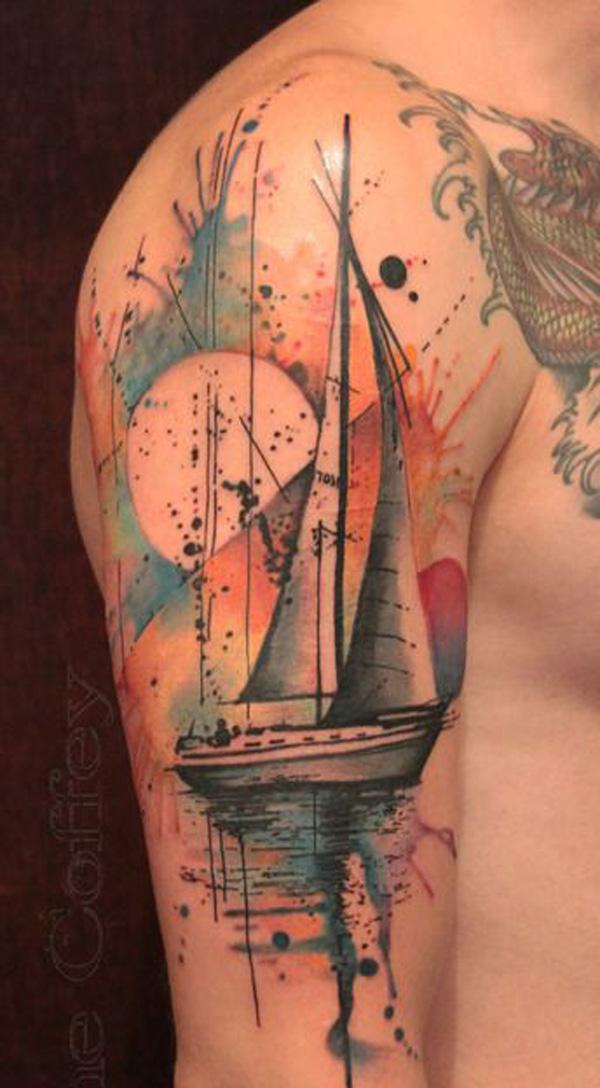 tatuaje barco navio 18