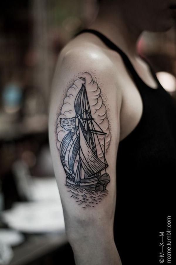 tatuaje barco navio 27