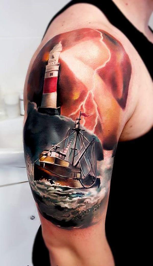 tatuaje barco navio 35
