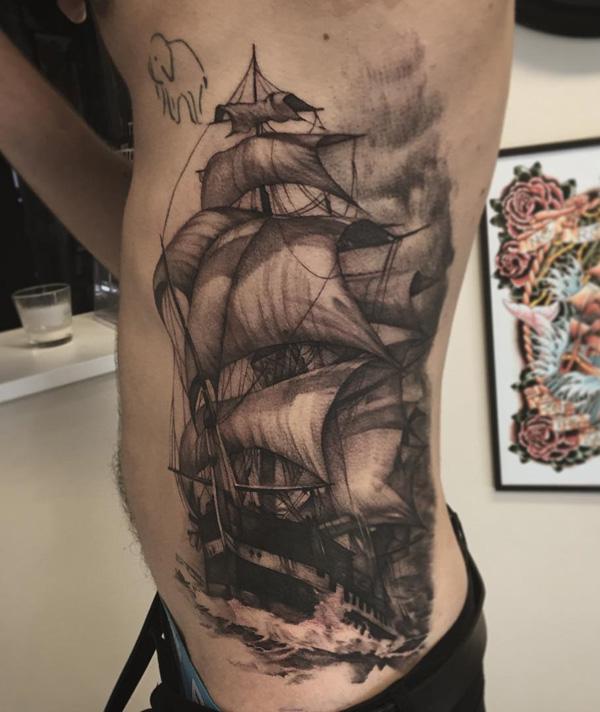 tatuaje barco navio 43