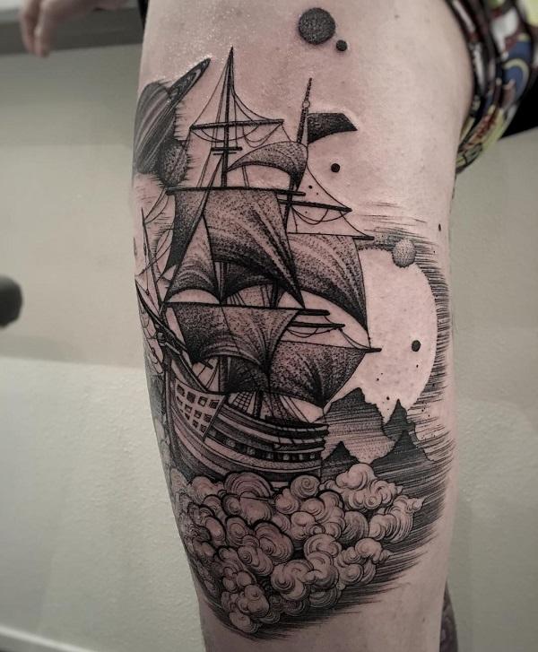 tatuaje barco navio 44