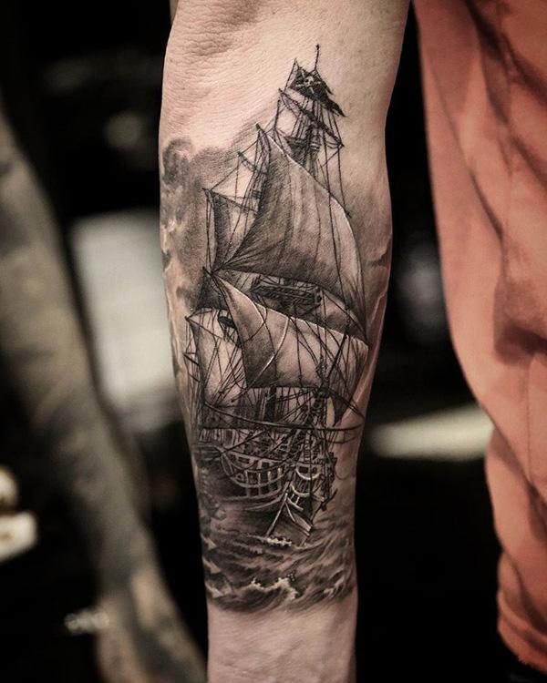 tatuaje barco navio 50