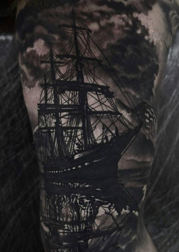 tatuaje barco navio 55