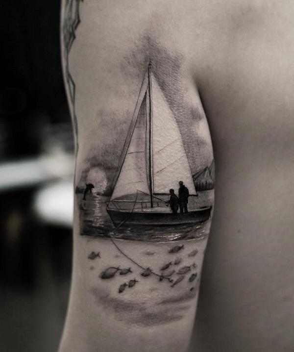 tatuaje barco navio 58