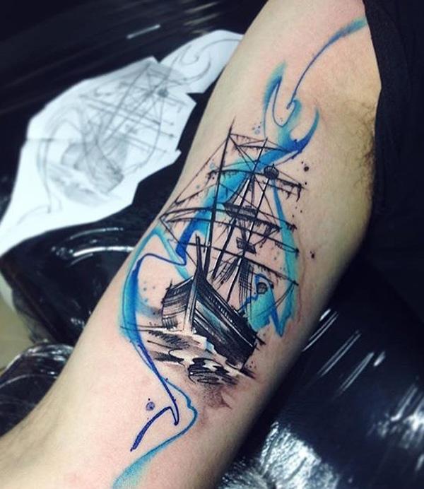 tatuaje barco navio 60