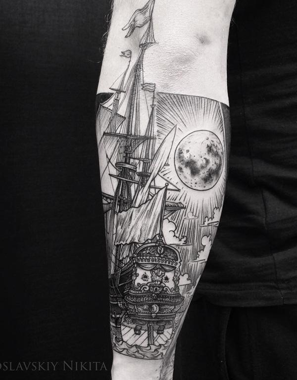 tatuaje barco navio 63