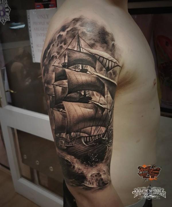 tatuaje barco navio 64