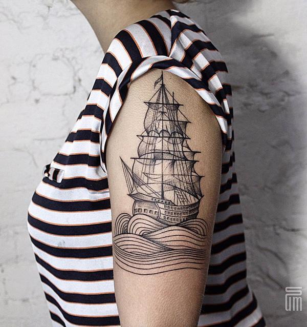 tatuaje barco navio 66