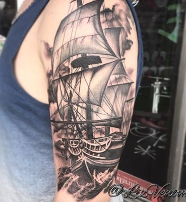 tatuaje barco navio 67