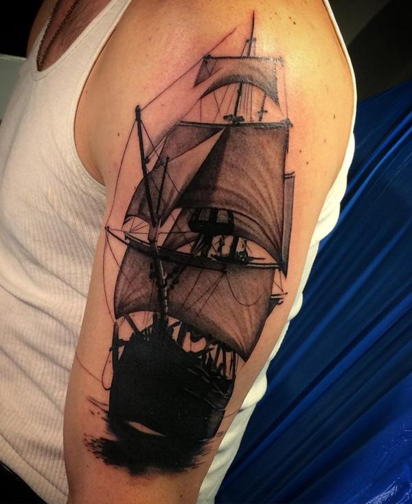tatuaje barco navio 69
