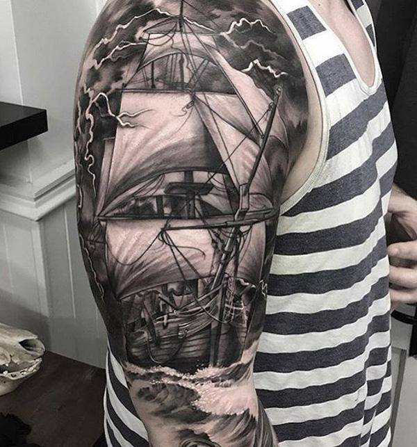 tatuaje barco navio 70