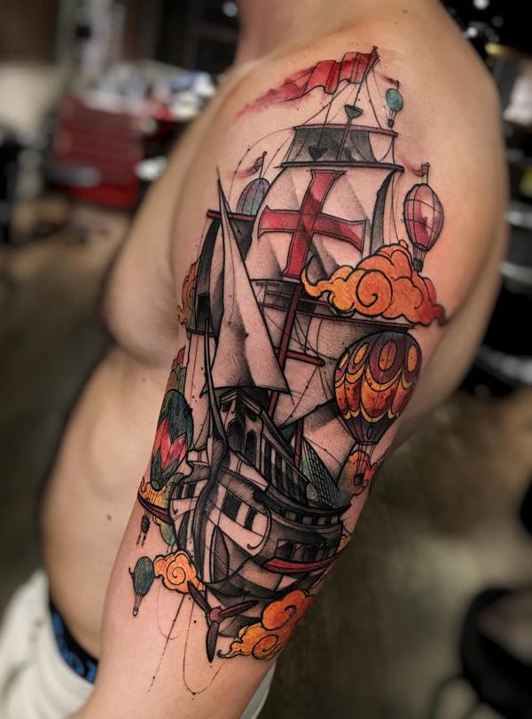 tatuaje barco navio 73