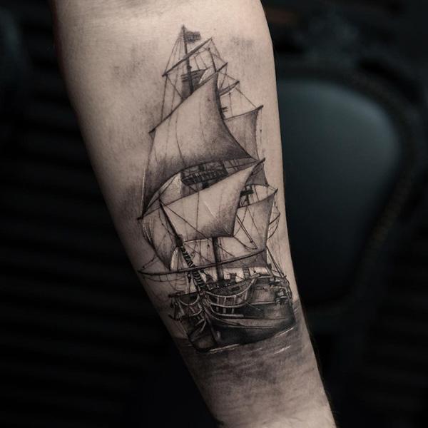 tatuaje barco navio 75