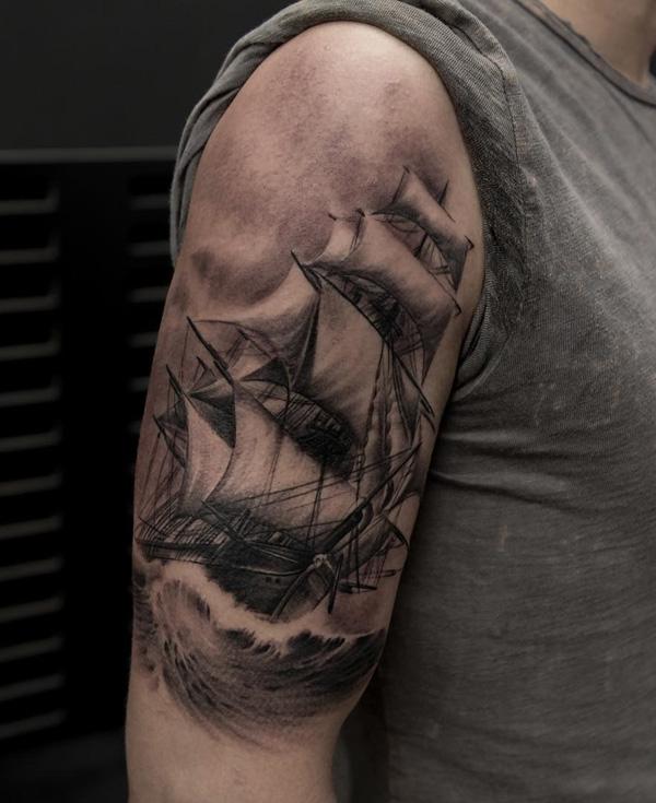 tatuaje barco navio 76