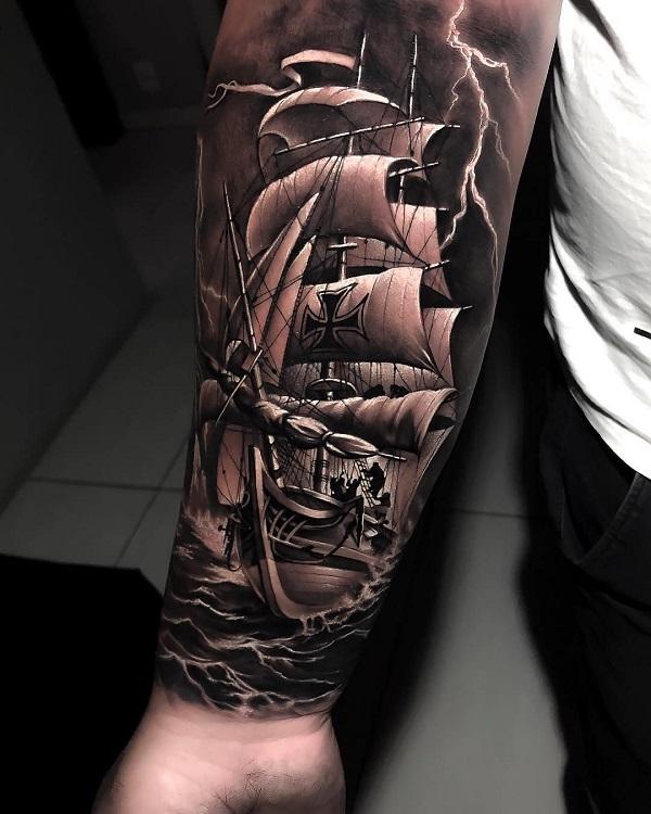 tatuaje barco navio 78