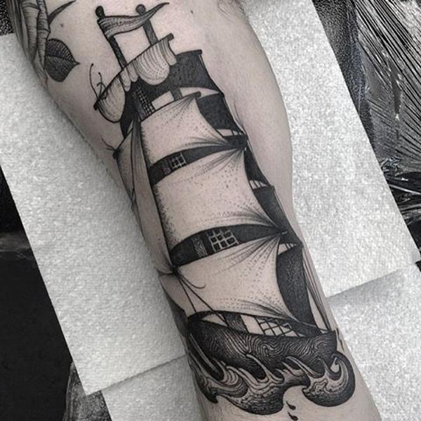 tatuaje barco navio 80
